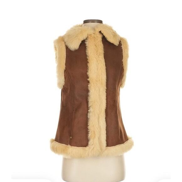 Tasha Polizzi Faux Fur Western Vest Boho Southwest small - Picture 2 of 7